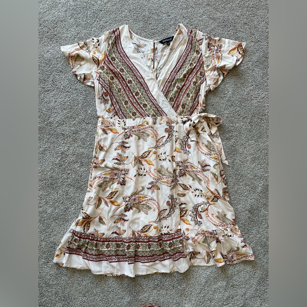 Women’s Fall Floral Davi & Dani Dress- Size 1XL